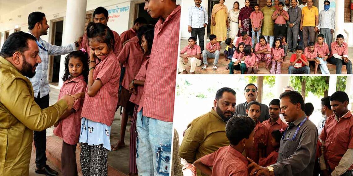 बच्चों की मुस्कान बनी सलीम सारंग की खुशी, दारव्हा के मतिमंद विद्यालय में बांटी खेल सामग्री